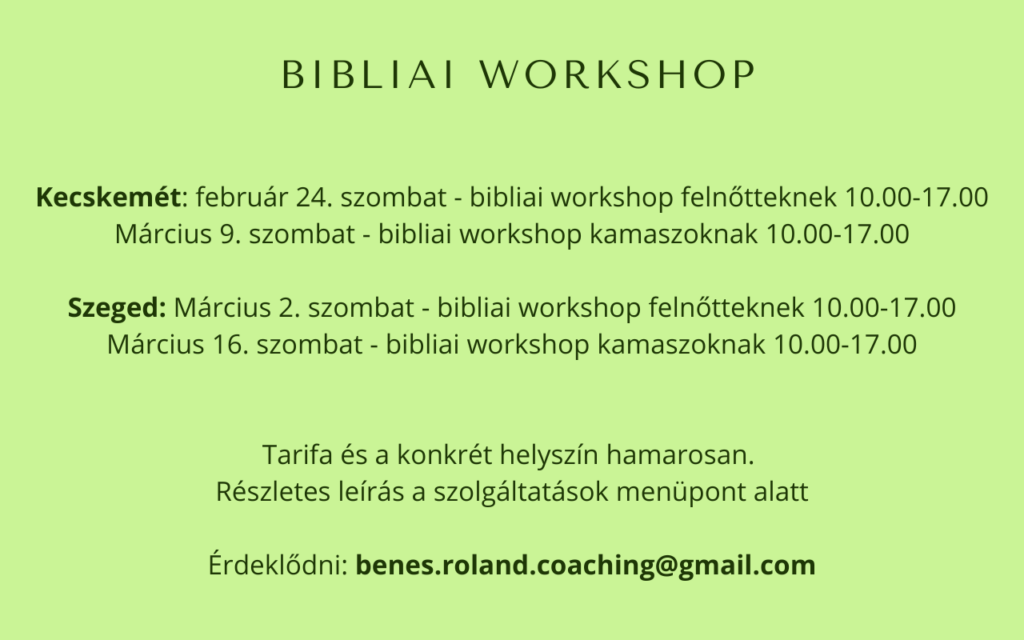 bibliai workshop aktualitas